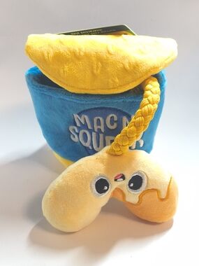 Mac N’ Squeak Plush Dog Toy Small Dog Mac and Cheese Squeaky Toy